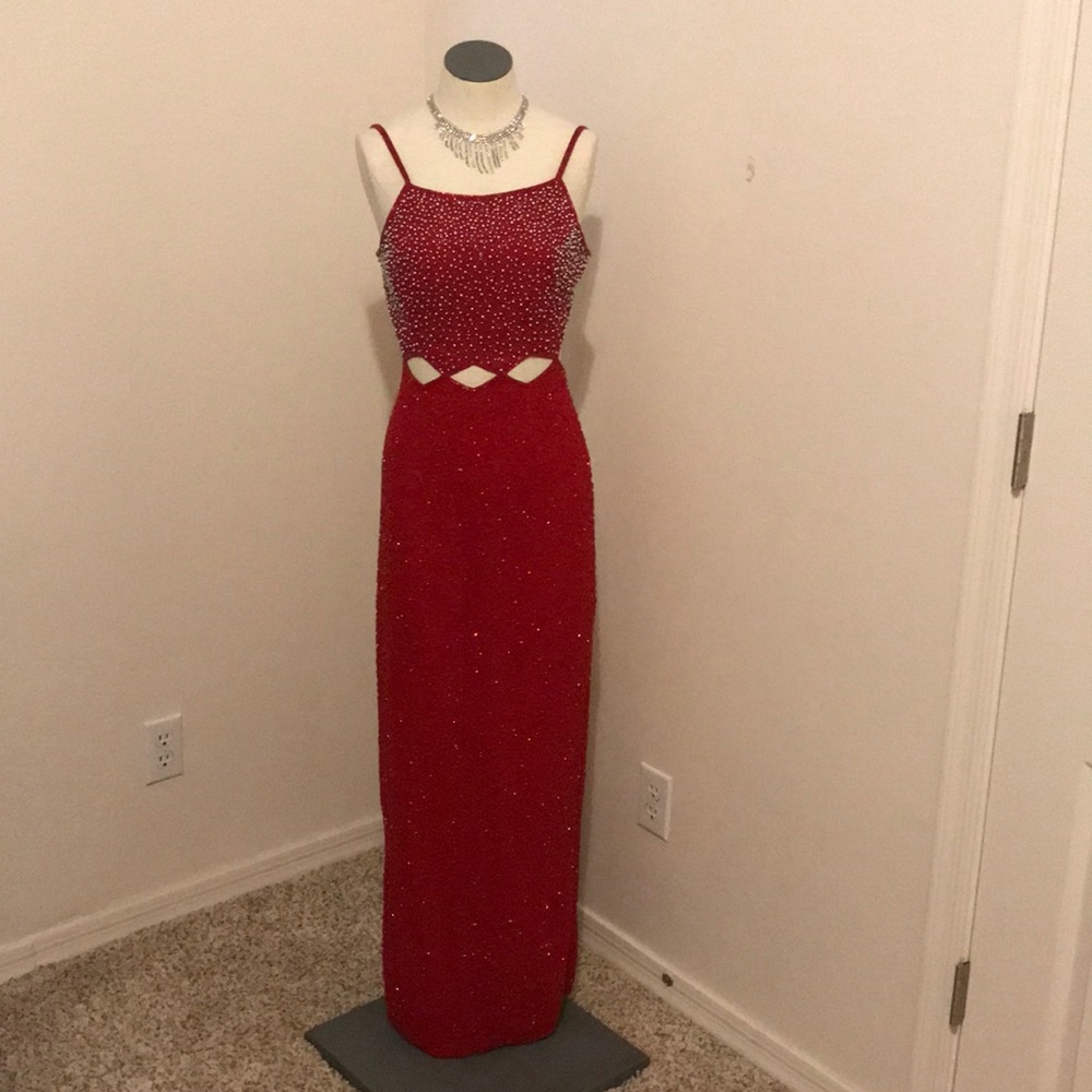 Scarlet Red Scala Style Evening Gown Or Prom Dress - image 2